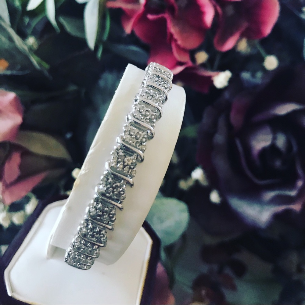 Diamond single cut bracelet